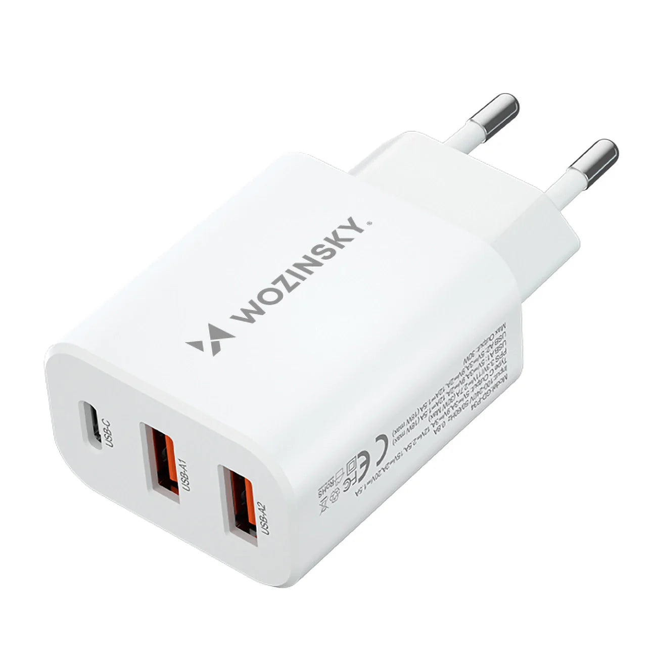 Carregador USB-C + 2 x USB-A 30W WOZINSKY CWCUCW  Branco