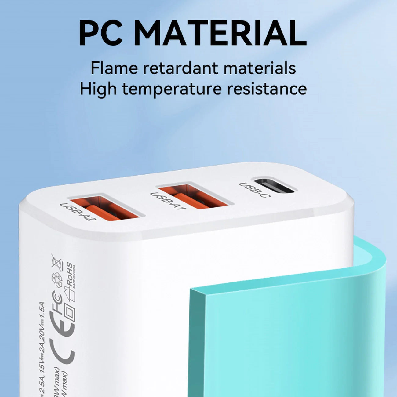 Carregador USB-C + 2 x USB-A 30W WOZINSKY CWCUCW  Branco