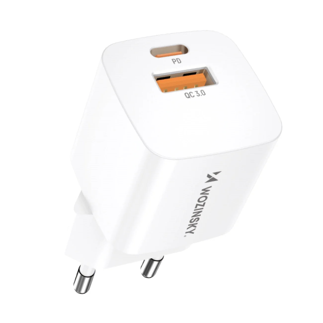 Carregador de Parede USB-C + USB-A 20W Wozinsky CMWCW Branco