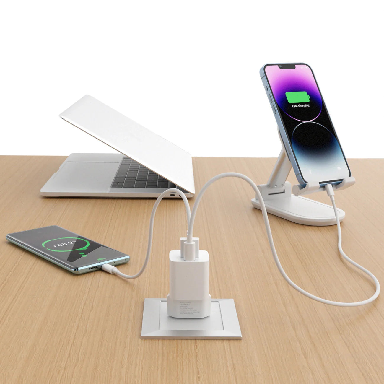 Carregador de Parede USB-C + USB-A 20W Wozinsky CMWCW Branco