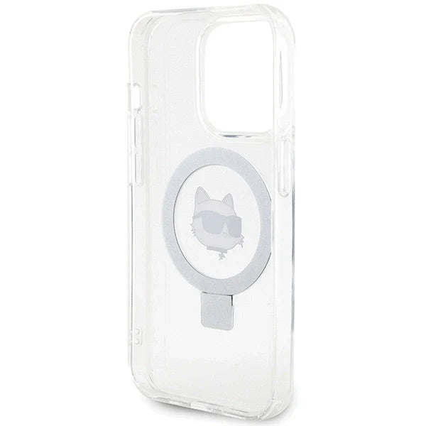 Capa para iPhone 15 Pro Max Magsafe Karl Lagerfeld Branca com Ring Stand