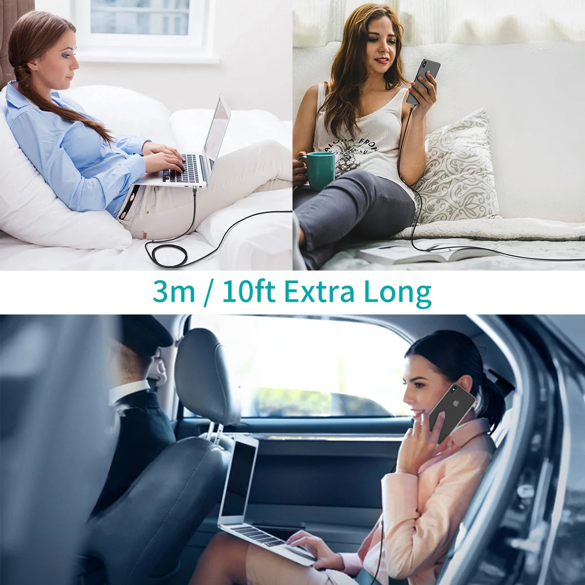 Cabo USB-C para Lightning MFi 480Mb/s 3A 30W 3m Choetech