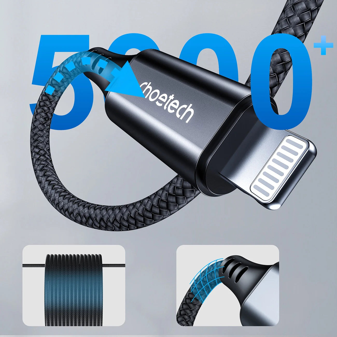 Cabo de Audio Lightning para Jack 3.5mm 2m Choetech AUX009