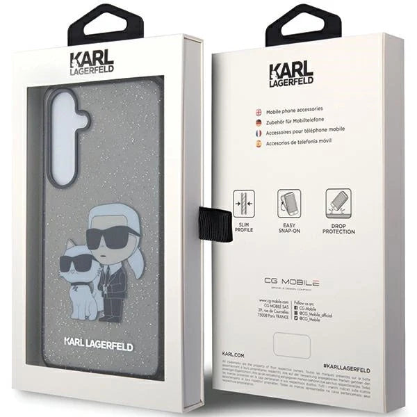 Hardcase Karl Lagerfeld Glitter Karl & Choupette para Samsung Galaxy S24+