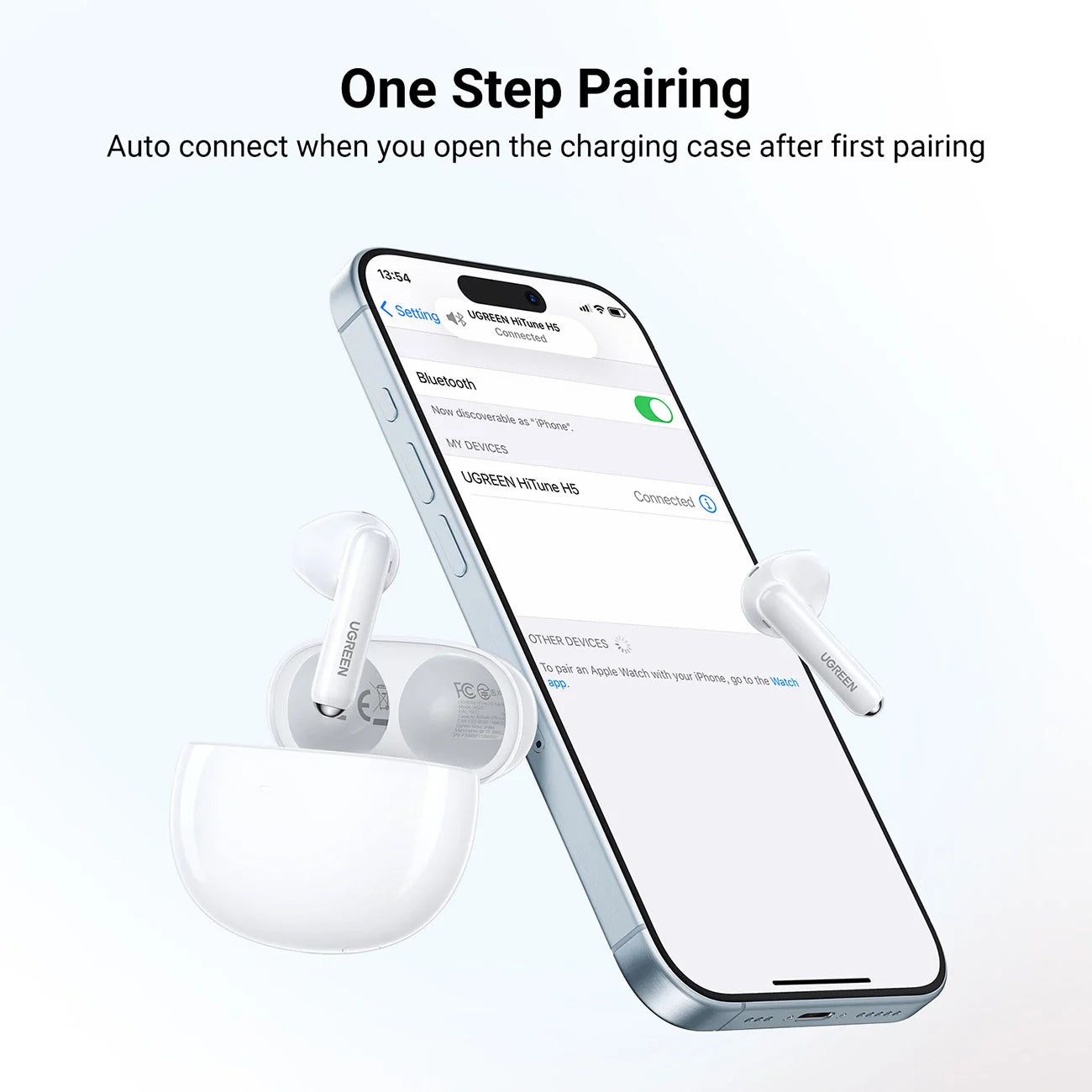 Auriculares Ugreen WS201 HiTune H5 ANC Brancos