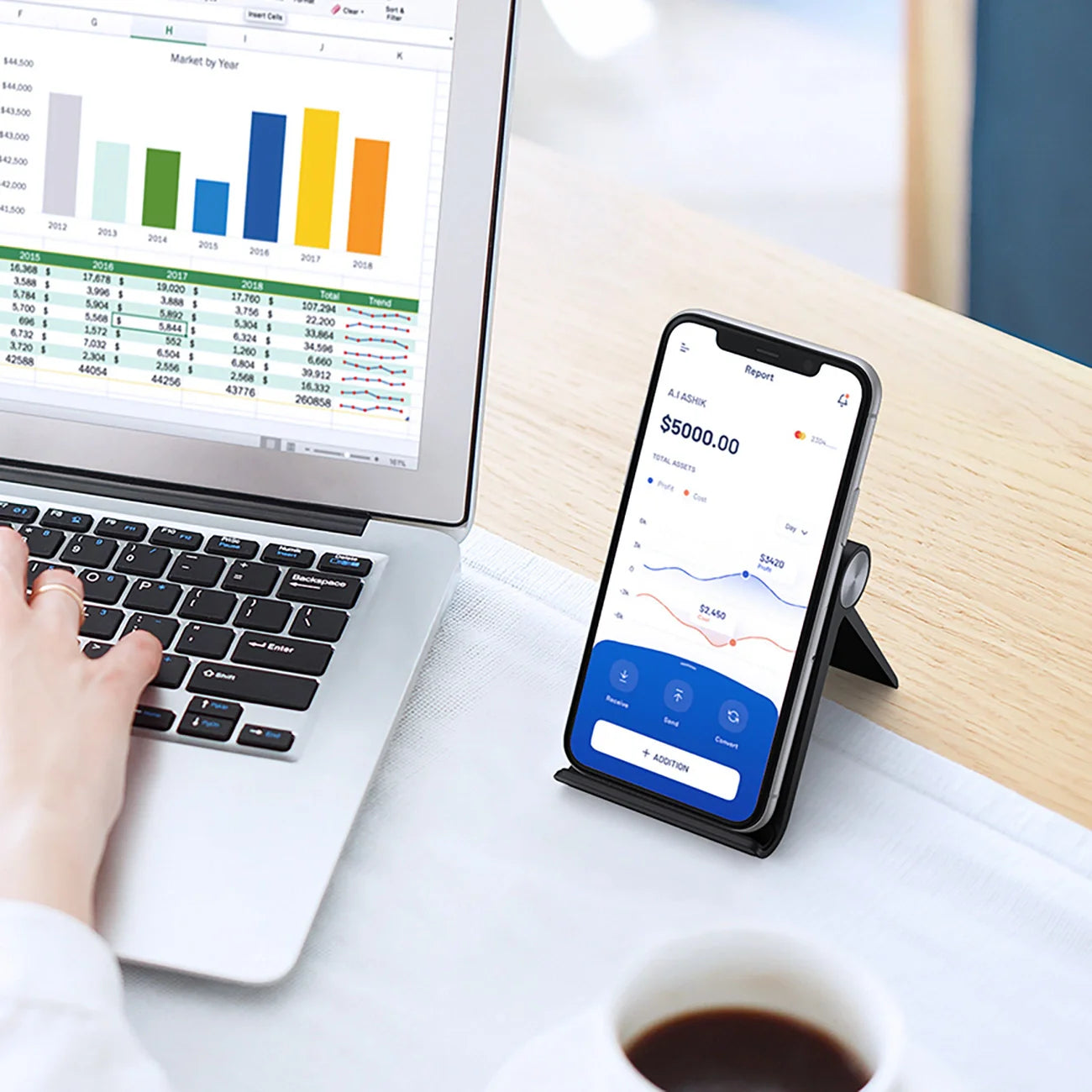 Suporte de Secretária Ugreen / Preto / Para Telefone 4-7.9"