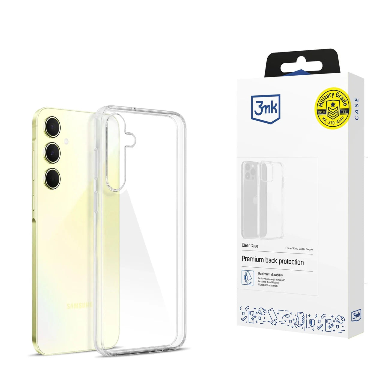 Capa Transparente 3mk Clear Case para Smartphone Samsung Galaxy A55 5G