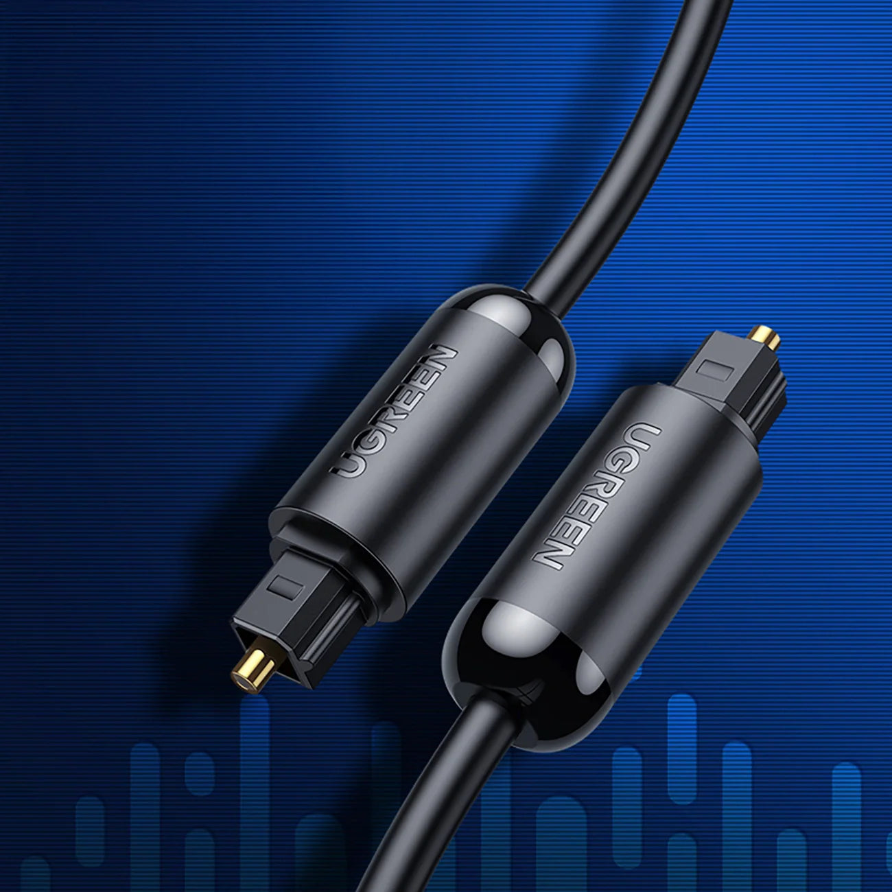 Ugreen AV122 70893 Cabo de áudio ótico Toslink/SPDIF / 3m / Preto