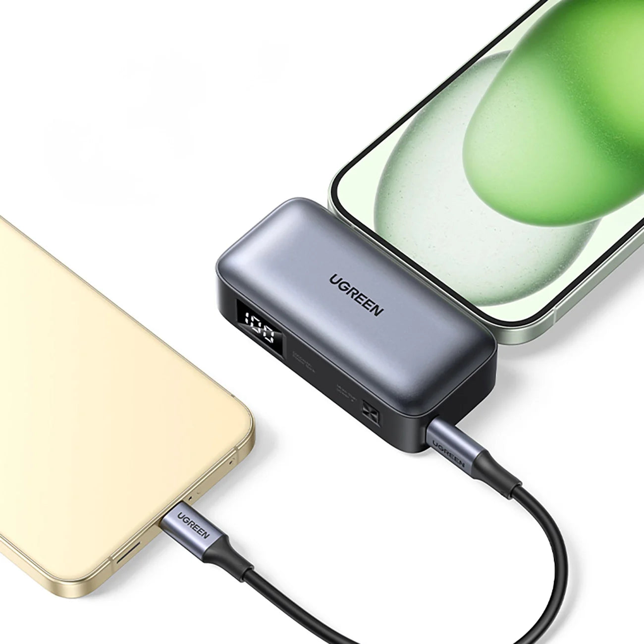Power Bank UGREEN 5000mAh c/ conector USB-C integrado