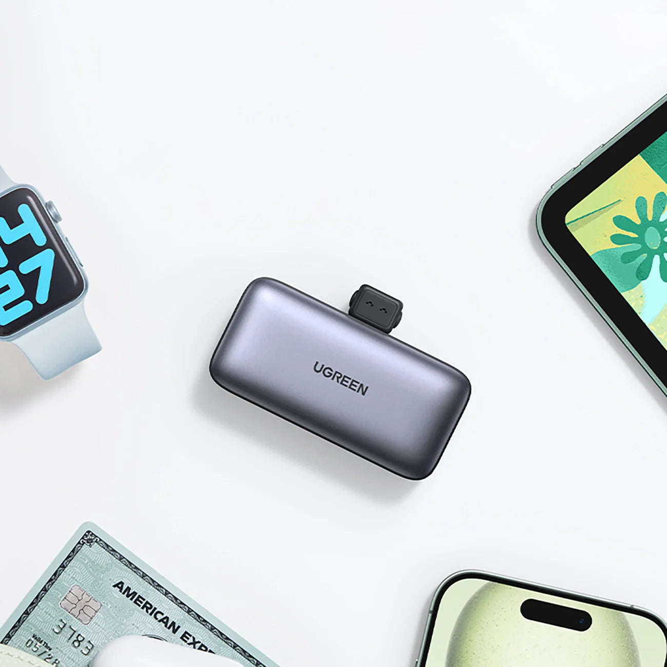 Power Bank UGREEN 5000mAh c/ conector USB-C integrado