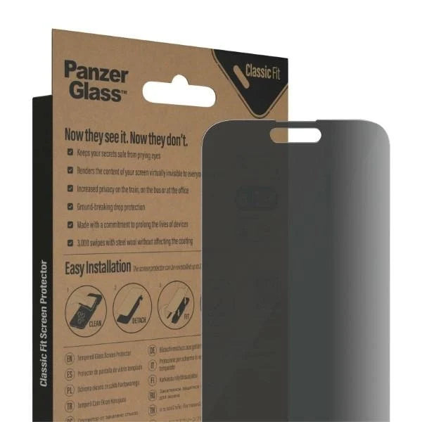 Vidro Temperado Premium com Bloqueio de Privacidade Panzerglass para iPhone 14 Pro Max
