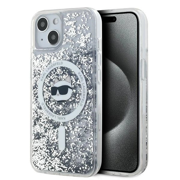 Capa MagSafe KARL LAGERFELD Transparente com Glitter para iPhone 14