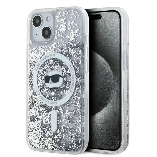 Capa MagSafe KARL LAGERFELD Transparente com Glitter para iPhone 14