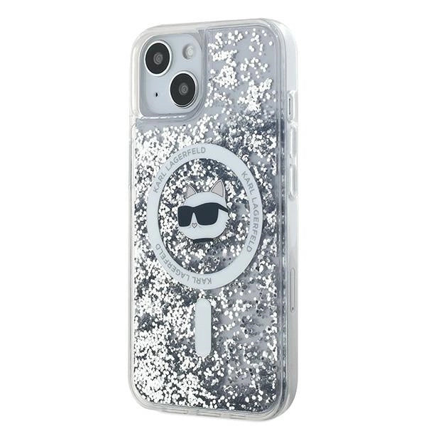 Capa MagSafe KARL LAGERFELD Transparente com Glitter para iPhone 14