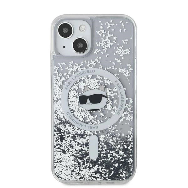 Capa MagSafe KARL LAGERFELD Transparente com Glitter para iPhone 14