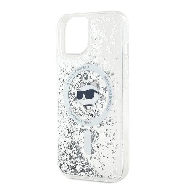 Capa MagSafe KARL LAGERFELD Transparente com Glitter para iPhone 14