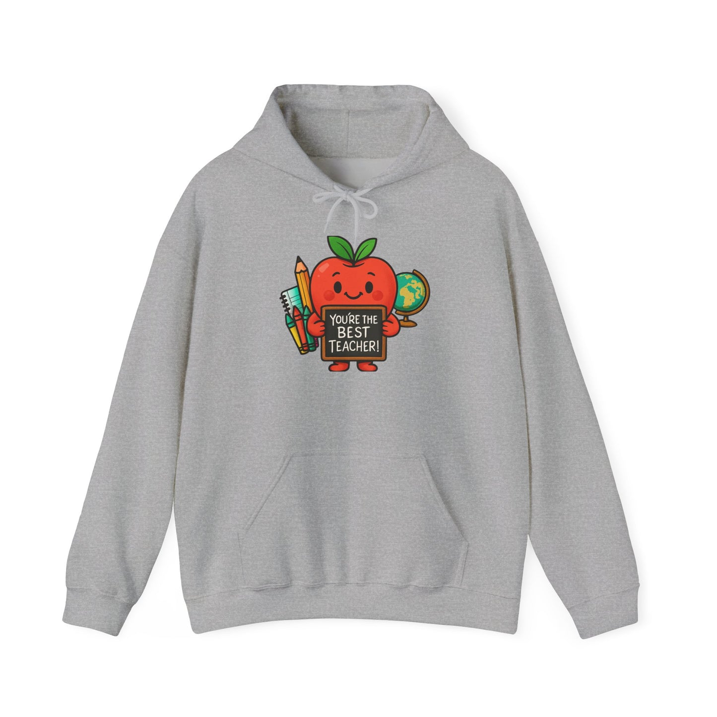 Teacher Appreciation Hoodie — Cute Apple "You're the Best Teacher" Design