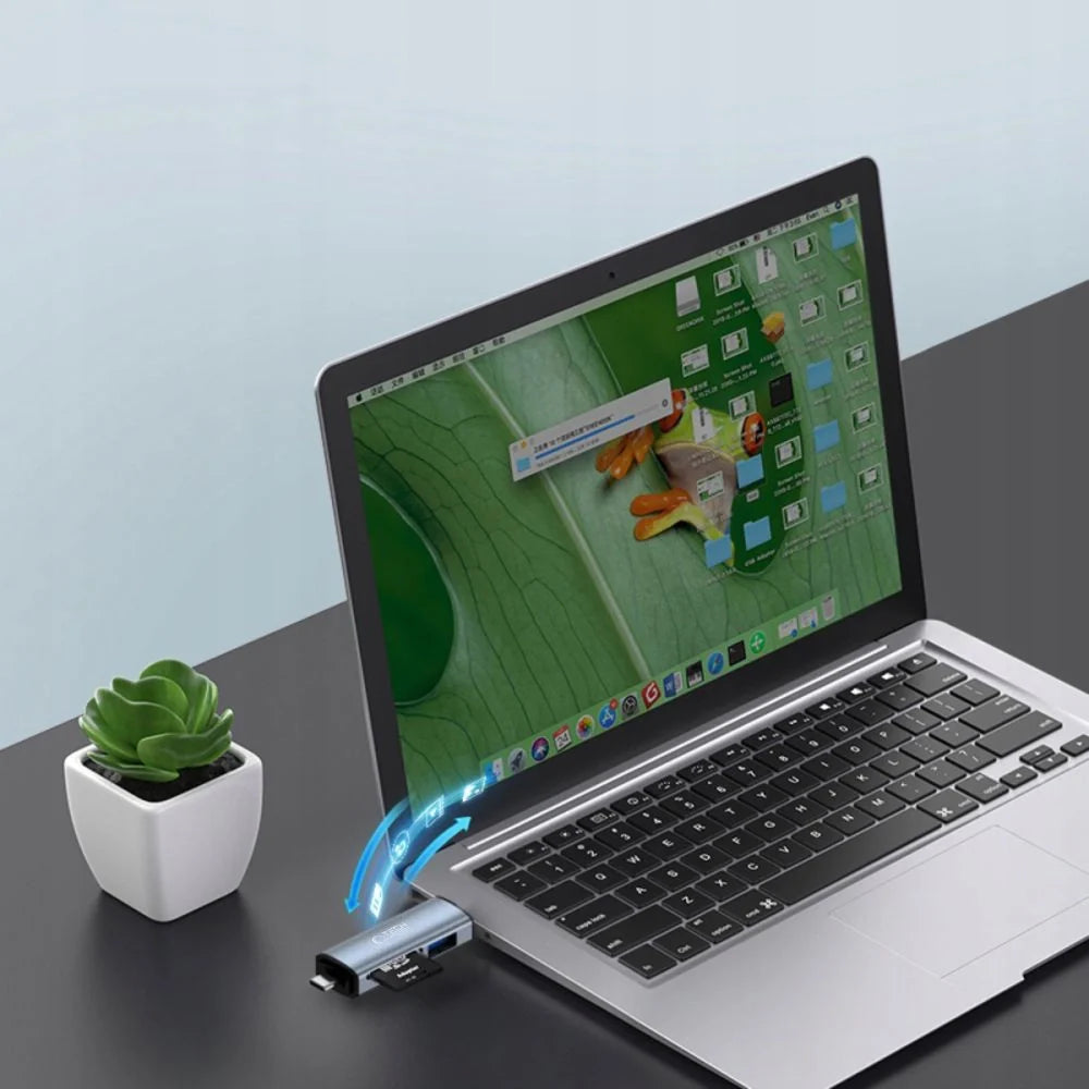 Leitor de Cartão SD e MicroSD Tech-Protect UltraBoost USB-A/USB-C OTG Cinza