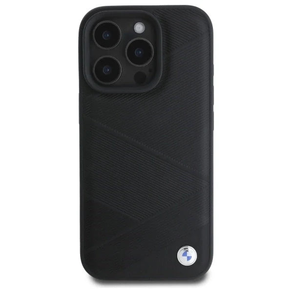 Capa BMW Premium Padrão de Linhas Cruzadas para iPhone 16 Pro Max