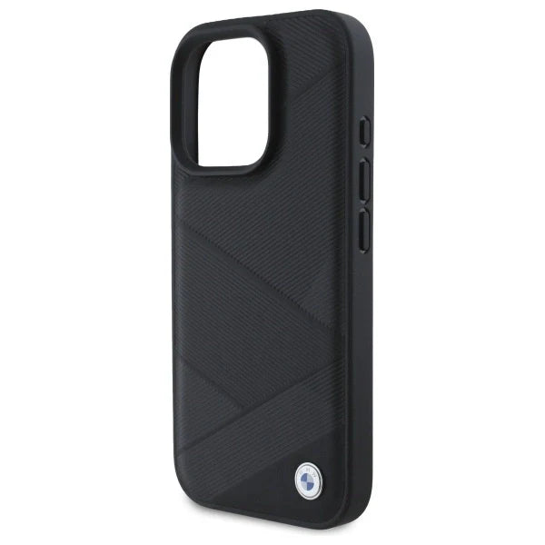 Capa BMW Premium Padrão de Linhas Cruzadas para iPhone 16 Pro Max