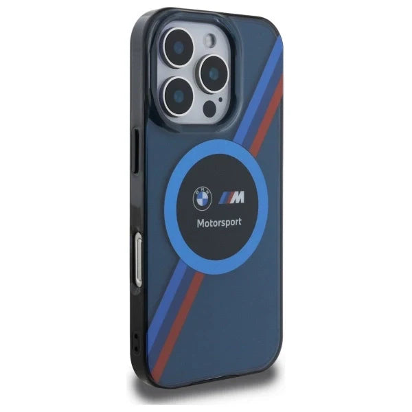 Capa MagSafe BMW IML Circle Azul Marinho para iPhone 16 Pro Max