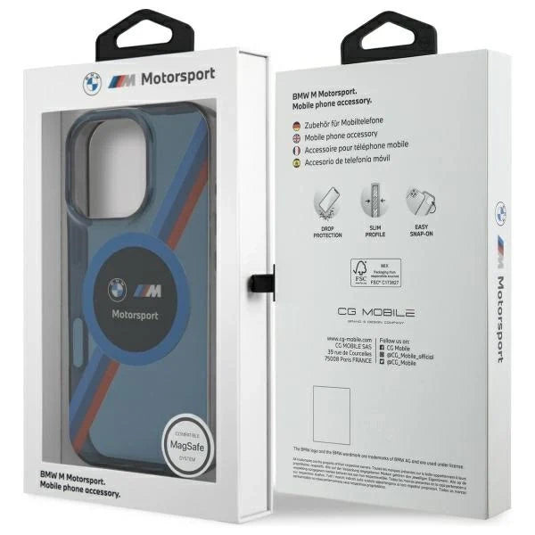 Capa MagSafe BMW IML Circle Azul Marinho para iPhone 16 Pro Max