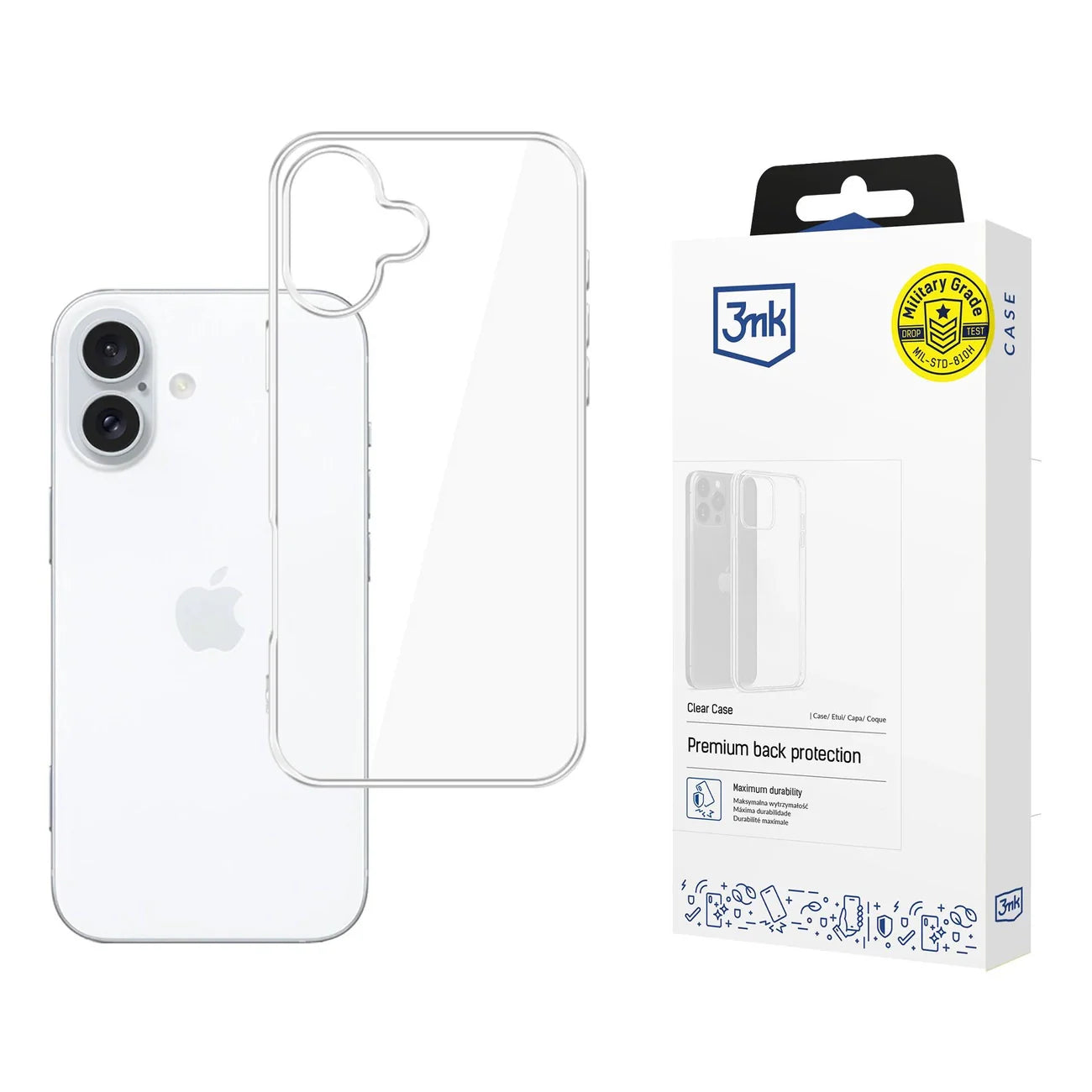 Capa Protetora 3mk Clear Case para iPhone 16 Plus Transparente