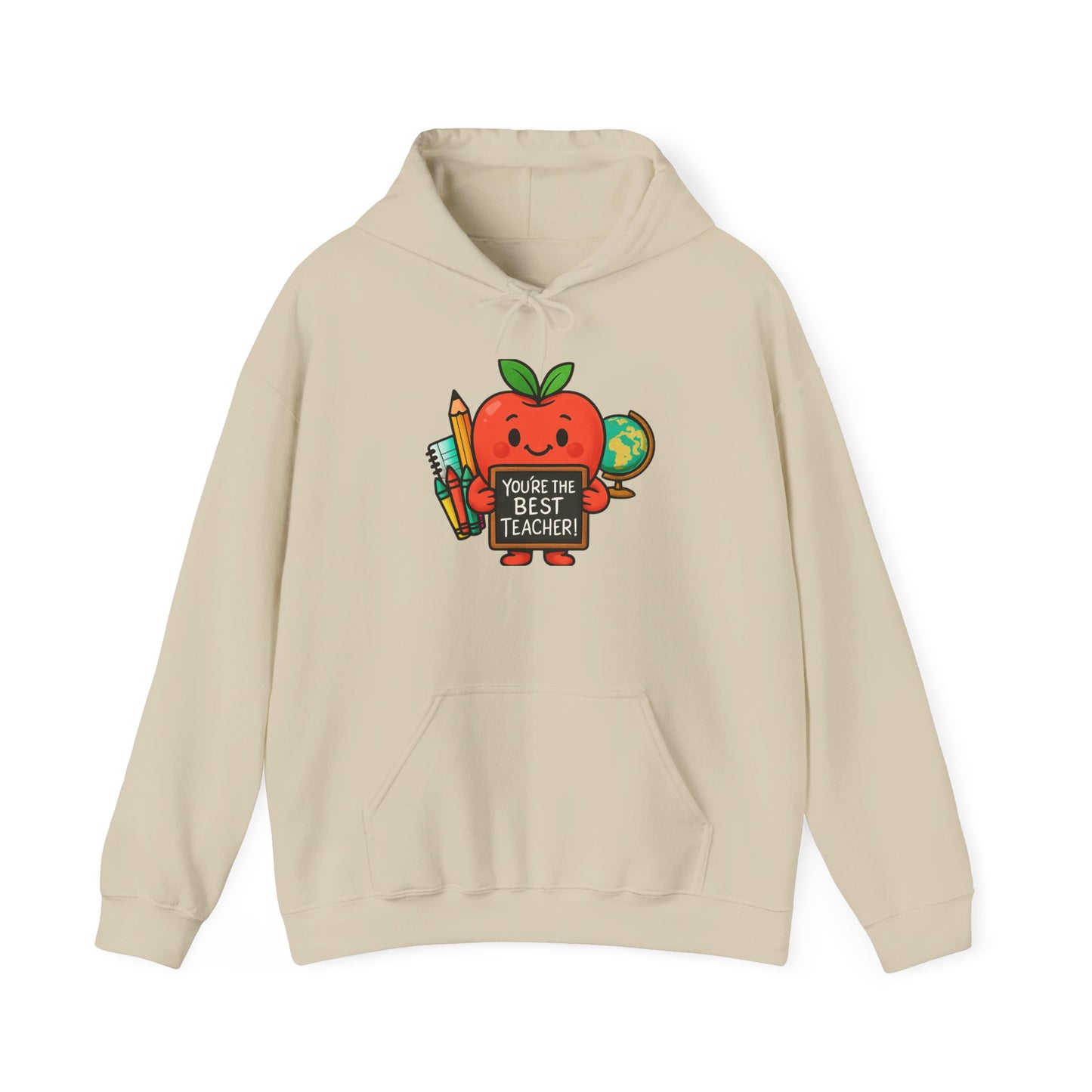 Teacher Appreciation Hoodie — Cute Apple "You're the Best Teacher" Design