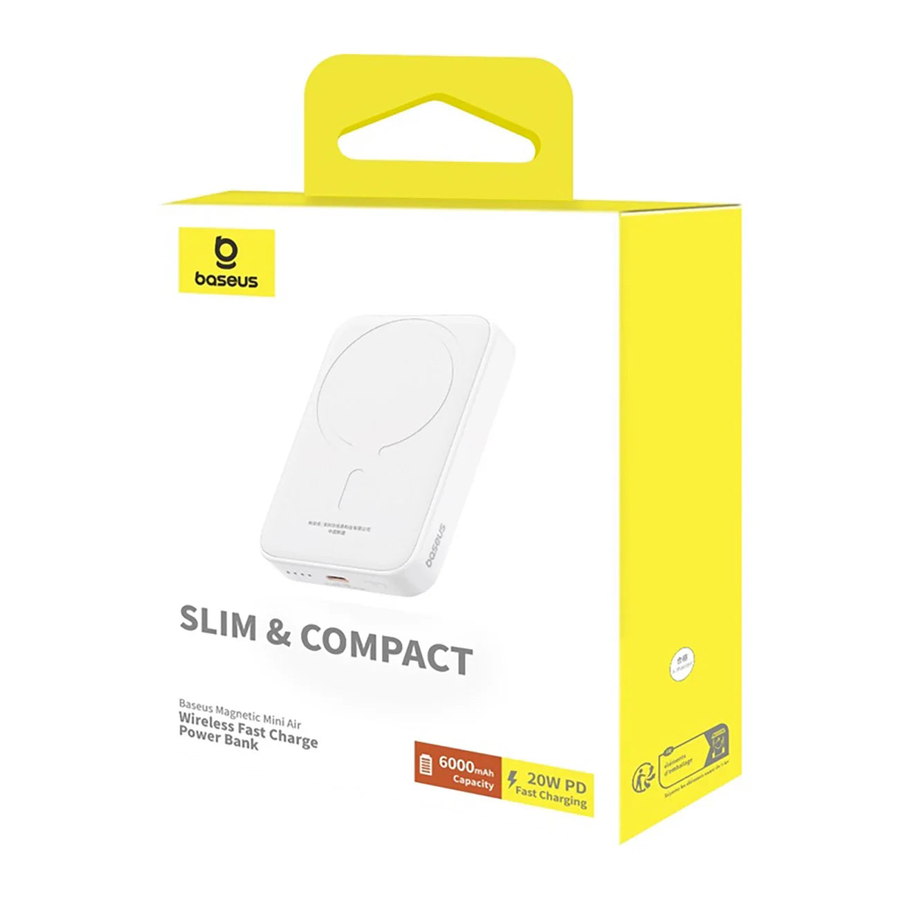 Powerbank Baseus Magnetic Mini Air 6000mAh 20W MagSafe Wireless Fast Charging