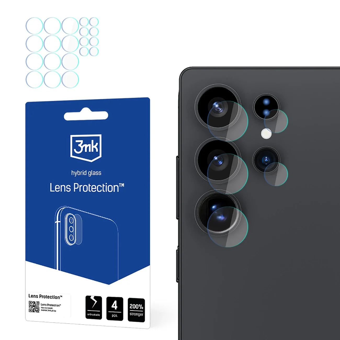 Proteção Lente 3MK PROTECTION Para Samsung Galaxy S25 Ultra