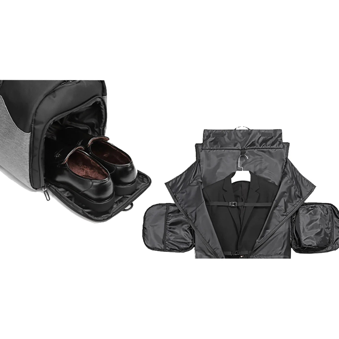 Mala de Viagem Wozinsky Premium com Bolso Para Roupas Molhadas 45L Preto