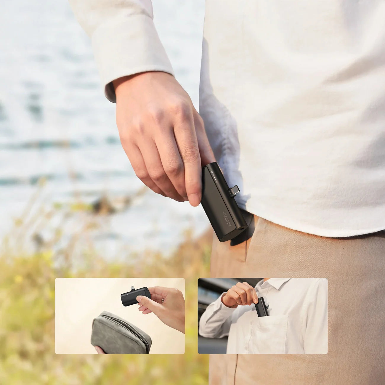 Powerbank VEGER W0556 / 5000mAh 20W 3A PD QC3.0 USB-C / Preto