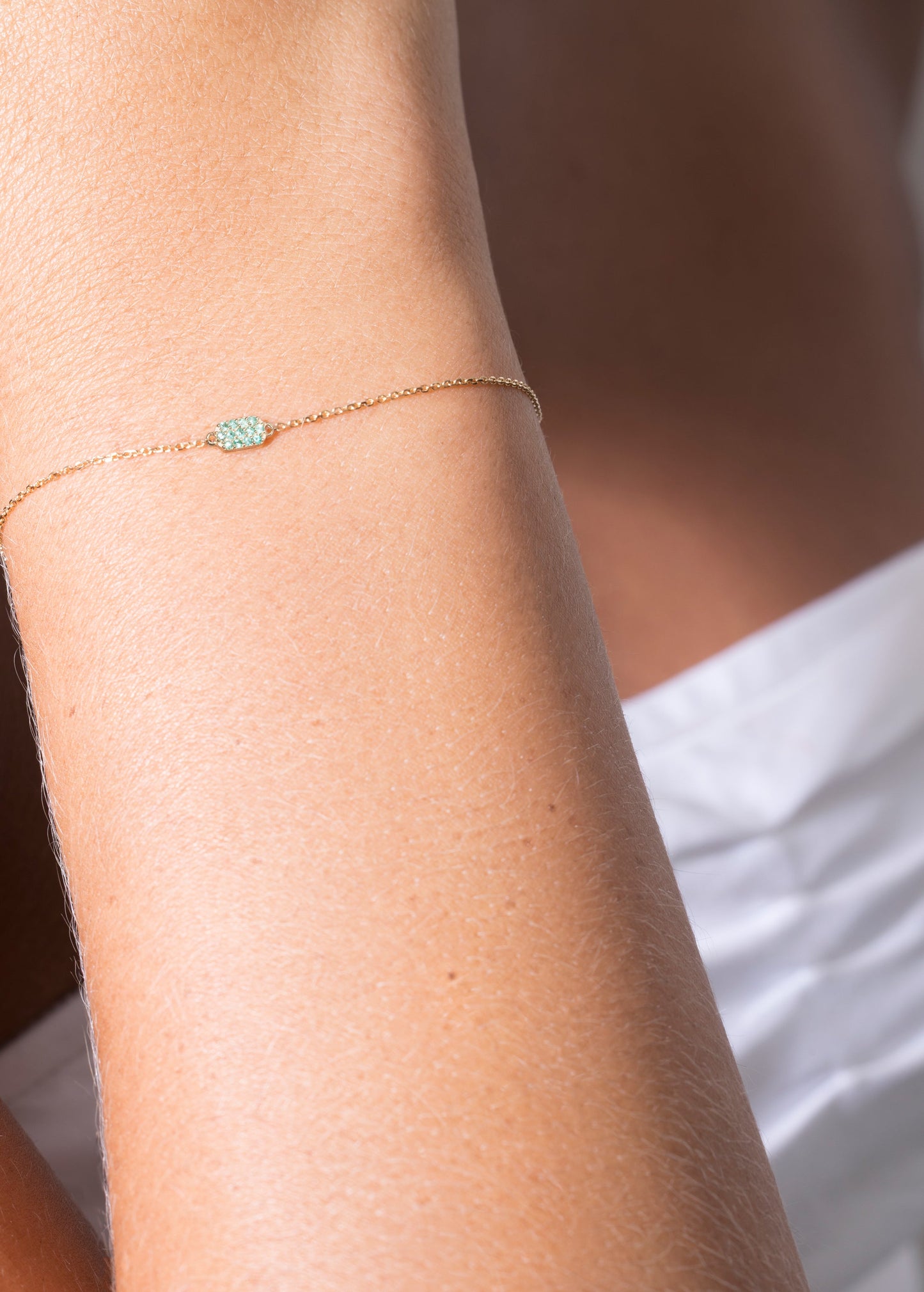 hannah bracelet 18k emerald