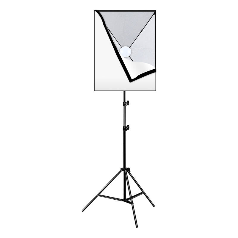 Softbox PULUZ 50x70cm / Tripod e Lâmpada LED / Preto