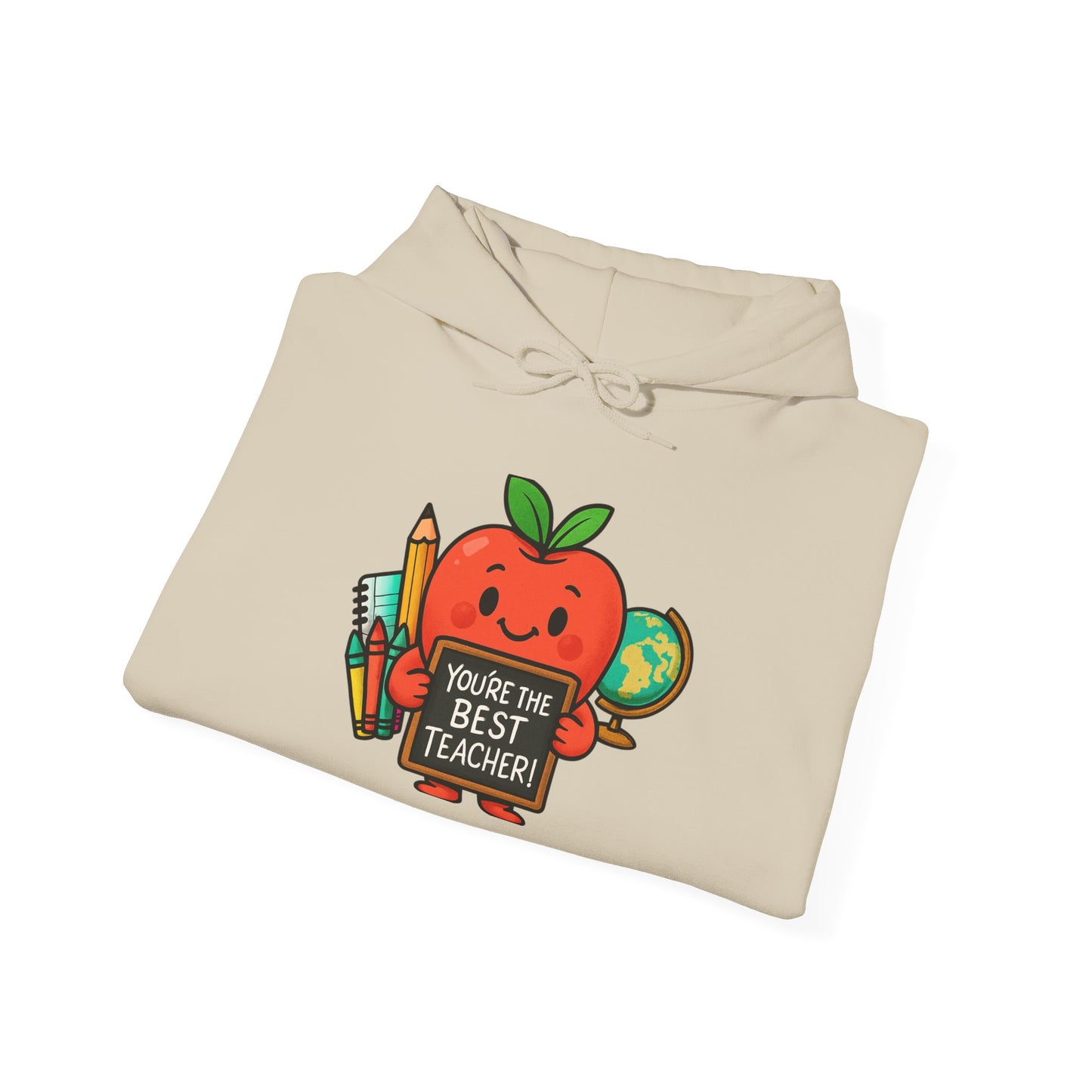 Teacher Appreciation Hoodie — Cute Apple "You're the Best Teacher" Design