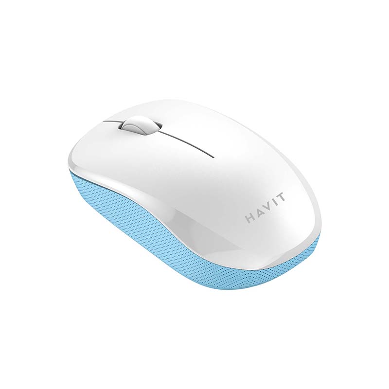 Rato sem fio HAVIT 1200Dpi Branco e Azul Ms66Gt-Wb
