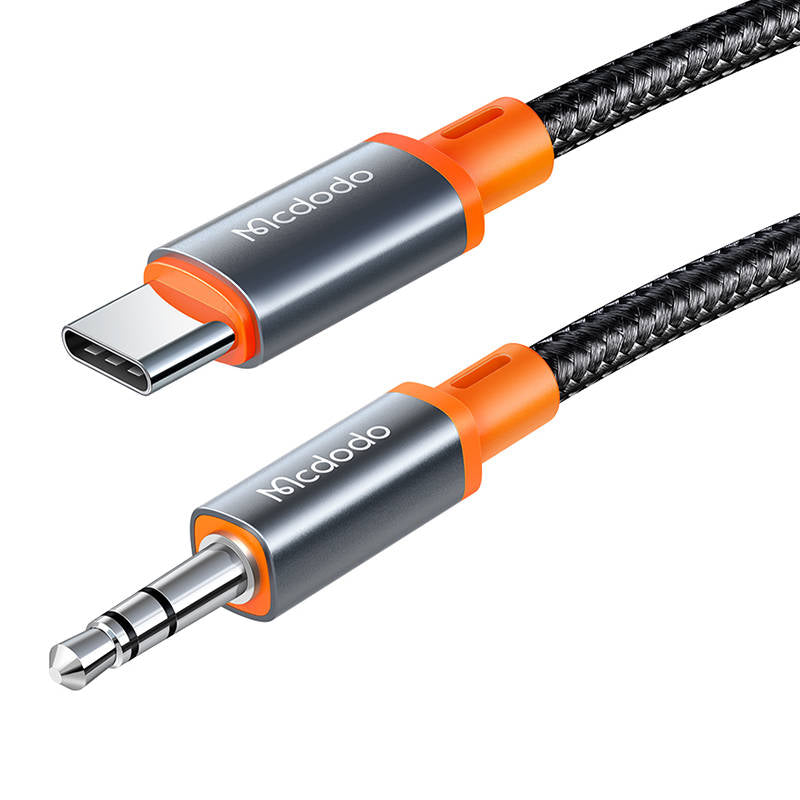 Cabo de Audio USB-C para Jack 3.5mm AUX mini jack 1.2 Metros Mcdodo