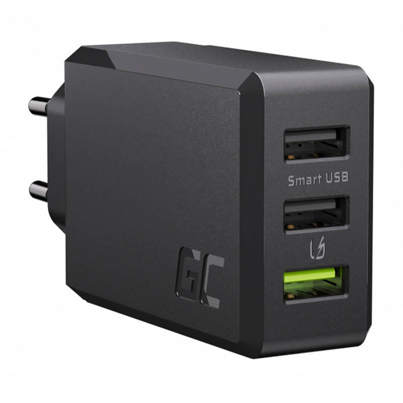 Carregador Universal Greencell GC ChargeSource3 3xUSB 30W fast charging Ultra Charge