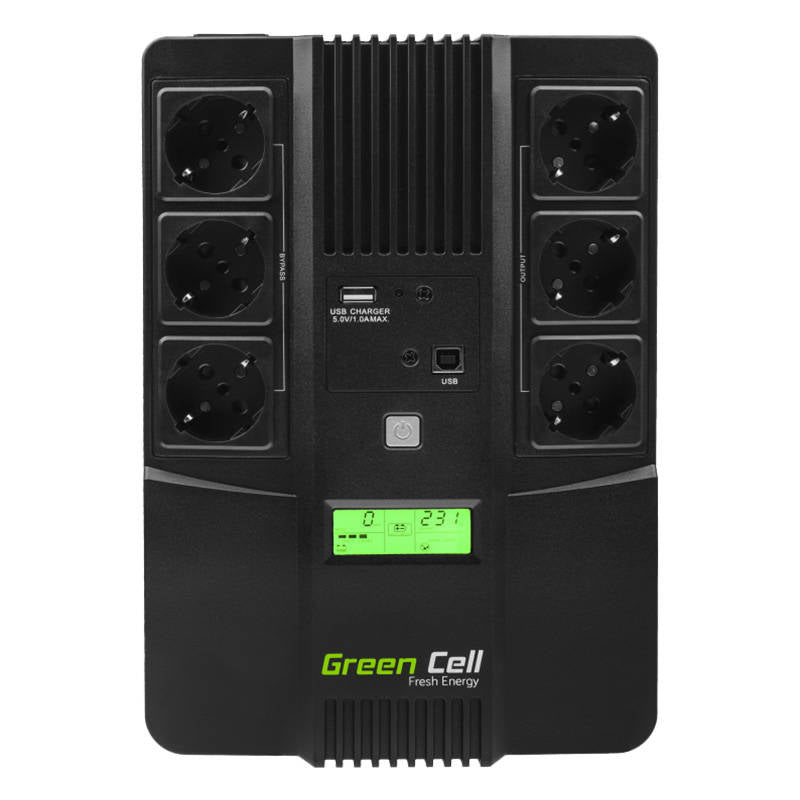 UPS Interactiva Power Supply AiO 800VA 480W (6x Schuko) GREENCELL