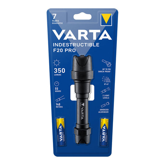Lanterna LED VARTA Indestructible F20 Pro 6 Watt / Alumínio / 350 Lumen
