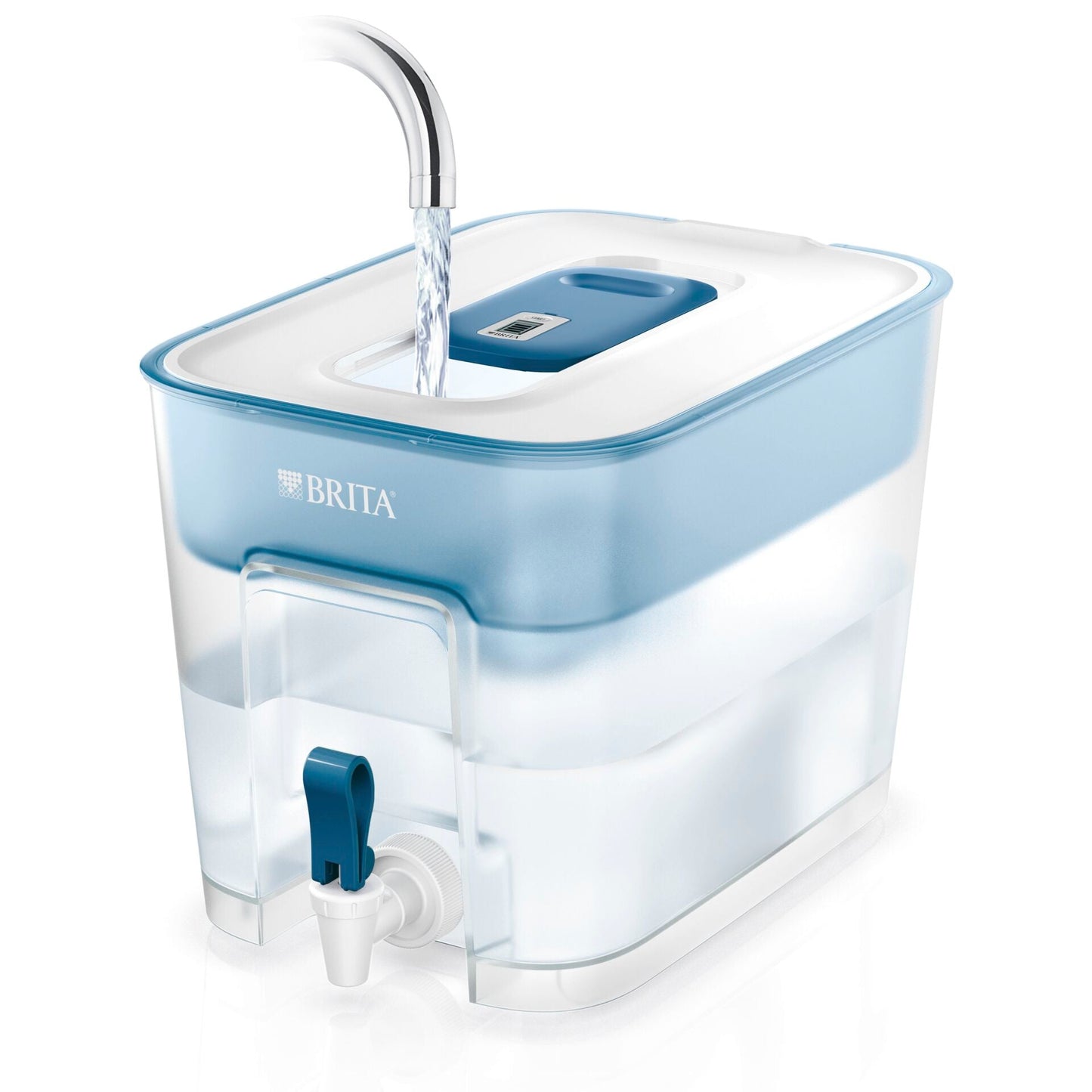 Dispensador de Água Filtrada 8,2L Brita Flow Basic Blue + 1 Filtro Maxtra Pro