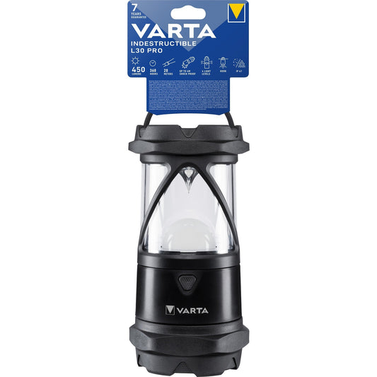 Lanterna de mão LED Varta Indestructible L30 PRO Preta