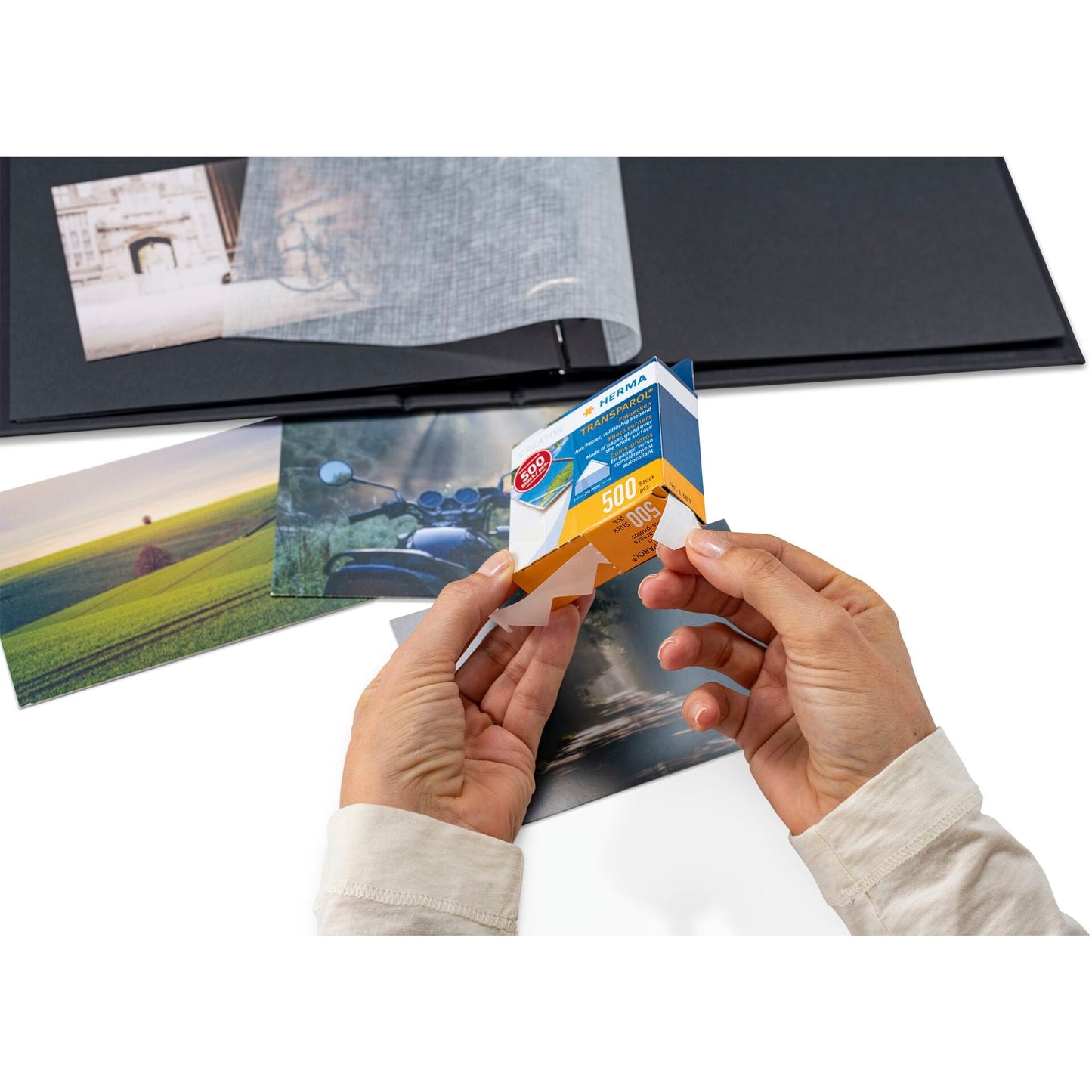 Cantos Protetores de Fotografia HERMA 1383 pack de 500 uni.