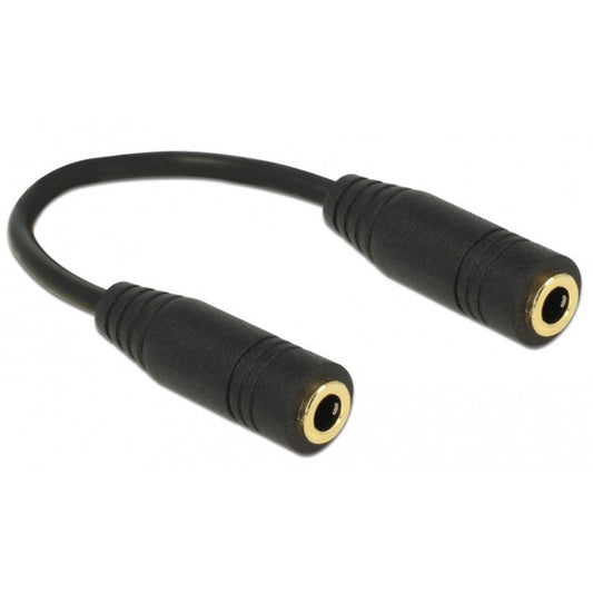Adaptador Audio Stereo Jack 3.5 mm 4 pin Fêmea para Fêmea 13 cm Delock