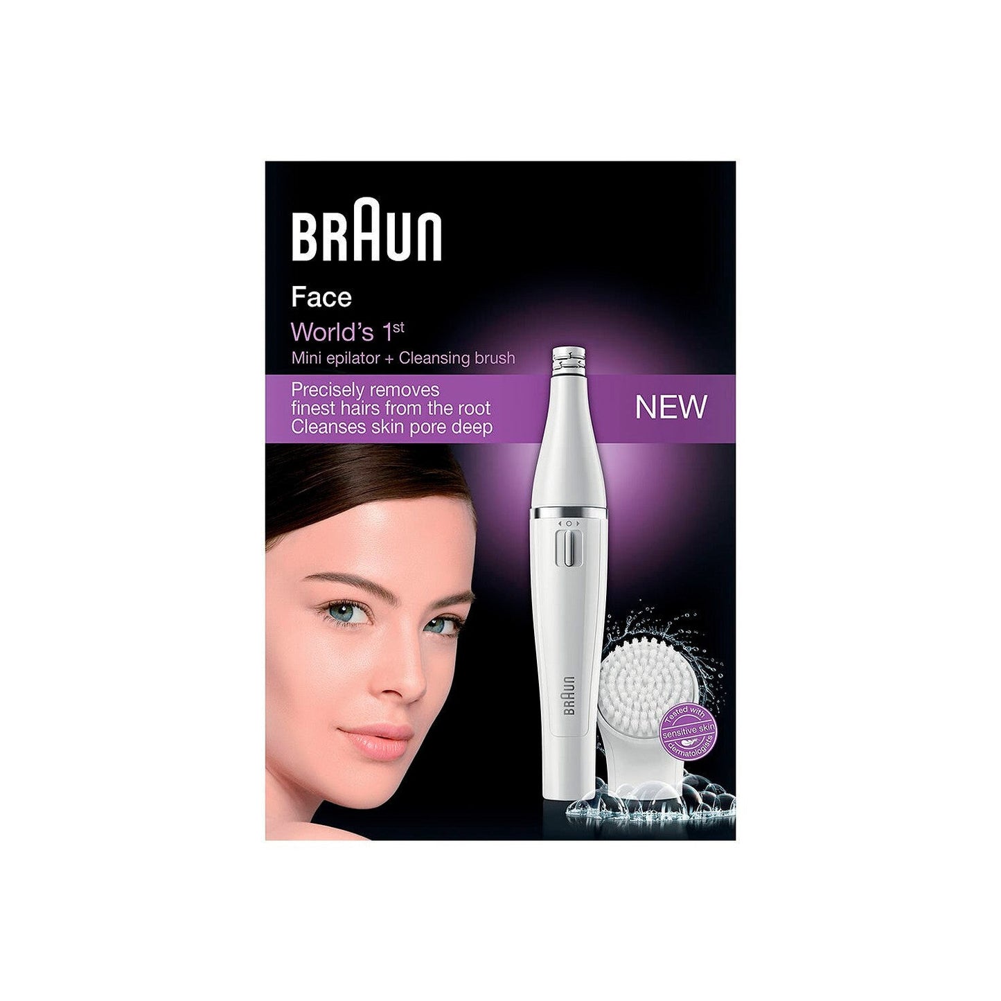 Depiladora Esfoliadora Facial SE810 BRAUN c/ escova de limpeza
