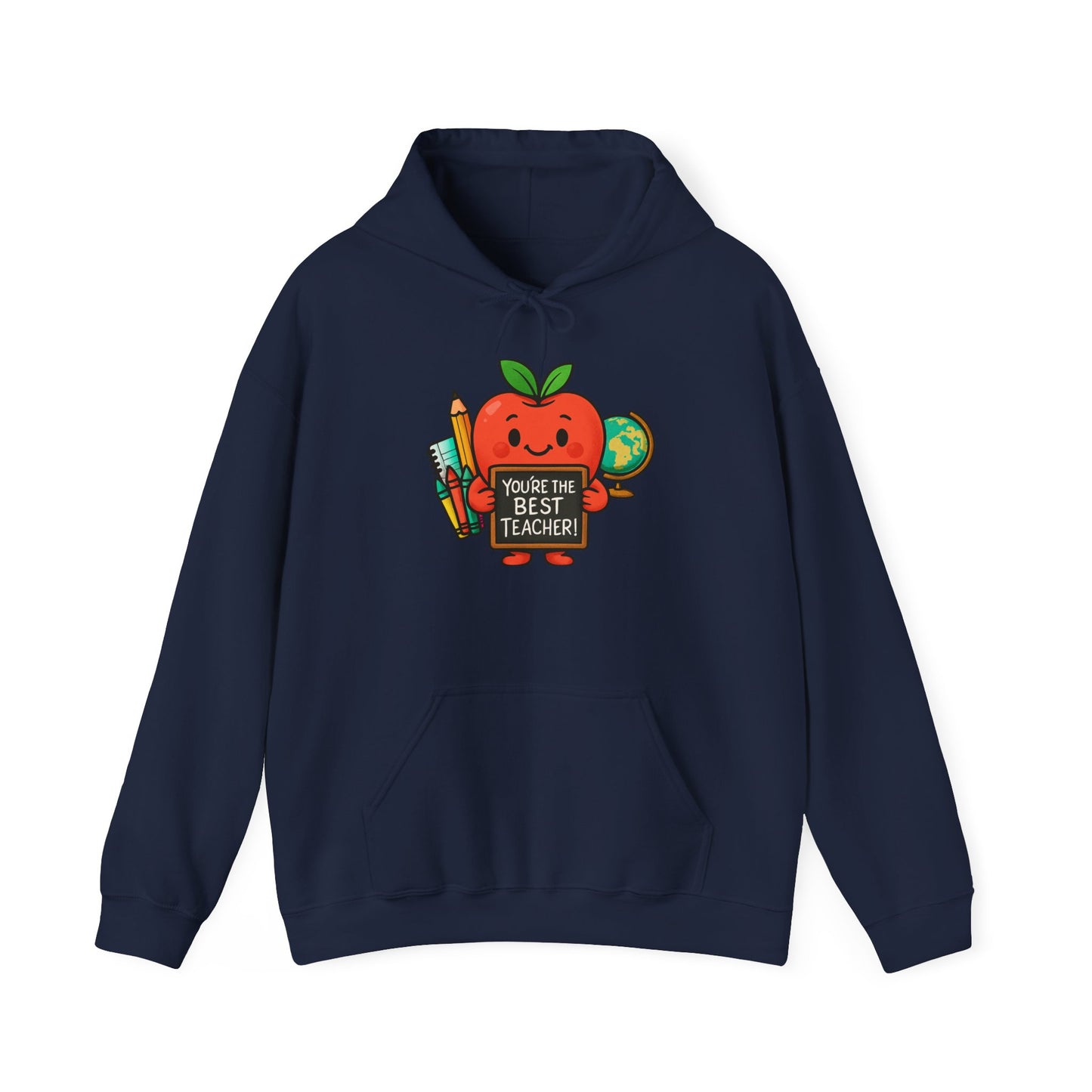 Teacher Appreciation Hoodie — Cute Apple "You're the Best Teacher" Design
