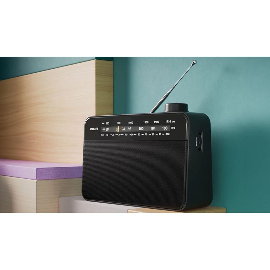 Rádio Portátil Philips TAR2509 FM/MW (2x pilhas D LR20 não incluídas)