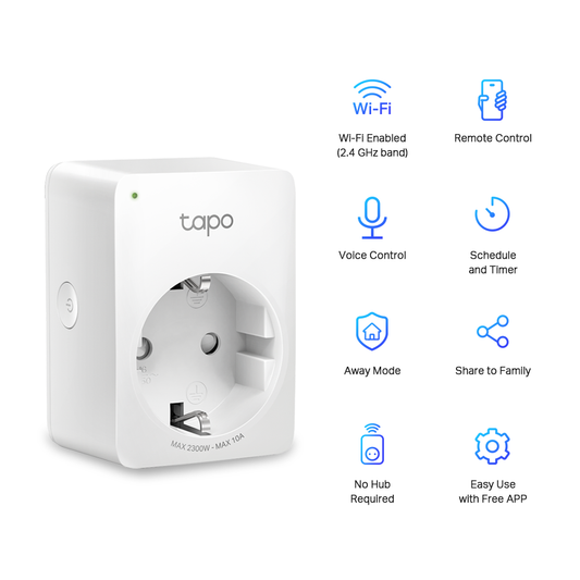 TP-LINK Tapo P100 Smart-Stecker Fixo / Smart Plug Inteligente / Branco / 1-Pack