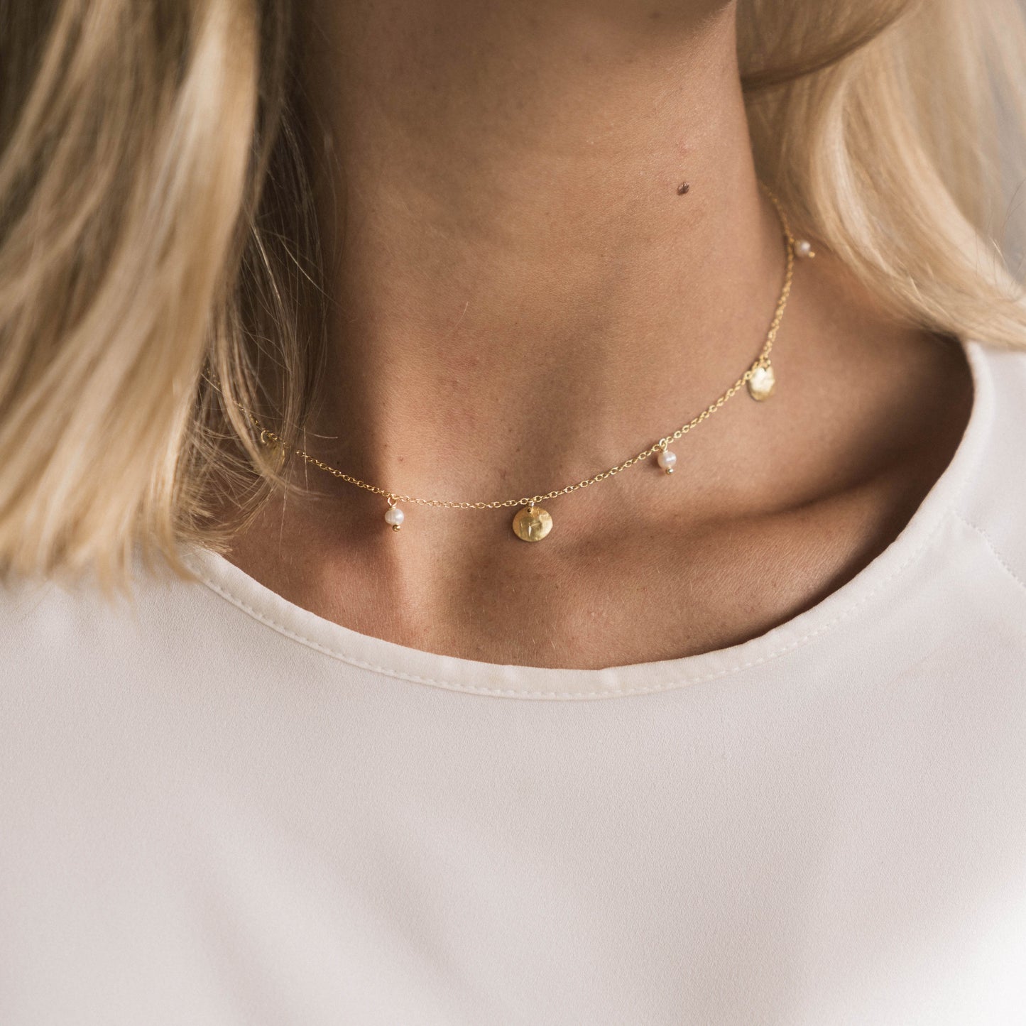 Colar Toscas & Pearl Drops