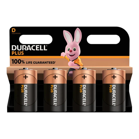 Pilhas Alcalinas DURACELL Plus D Cell 1.5 V Lr20 Mn1300 Blister de 4 uni.